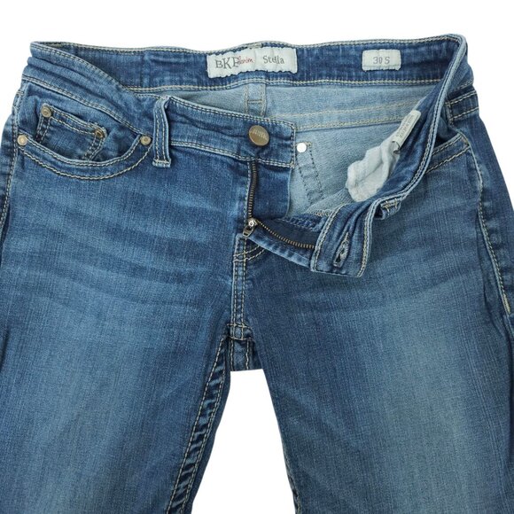 Buckle BKE Stella Jeans Stretch Size 30 Short Boot Low Rise Med Wash Distressed - Picture 12 of 13